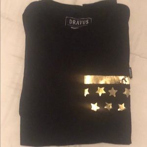 Black t with gold stars
